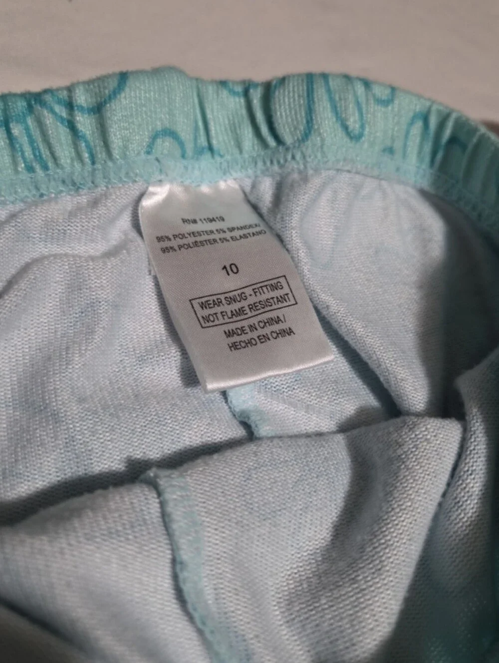 Barbie girls size 10 lot of 2 flower barbie pajama bottoms #33